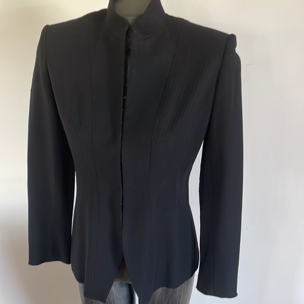 Pin-Striped Black Jacket-Designer - Picture 5 of 9